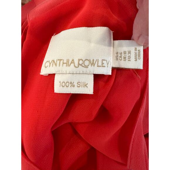 Cynthia Rowley Silk sleeveless Mini Swing Dress Melon 6 - Picture 5 of 5